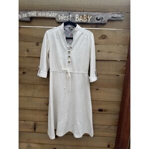 Vintage  1960s boutique mod dress with artisan folk details Size 12